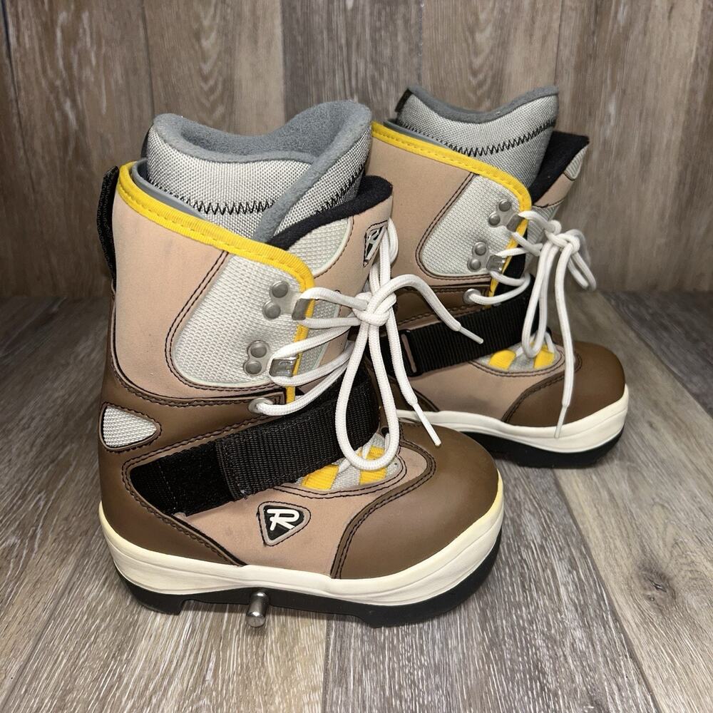 Rossignol Junior Youth US Size 13 (Size 19.5) Downhill Ski Boots 235mm Tan Brown